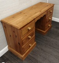 solid Pine six Drawer Dressing Table / Desk