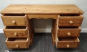 solid Pine six Drawer Dressing Table / Desk