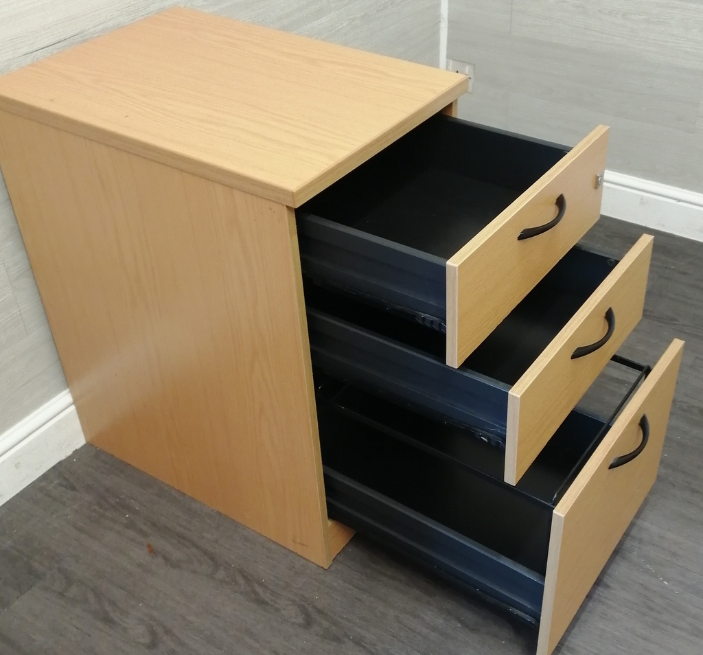 three drawer office file unit