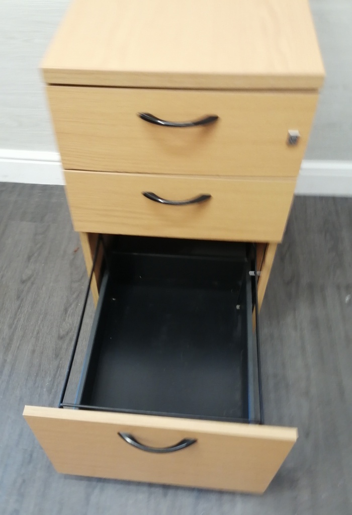 three drawer office file unit