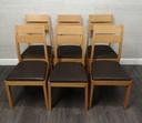 SET OF 6 ERCOL siena DINING CHAIRS