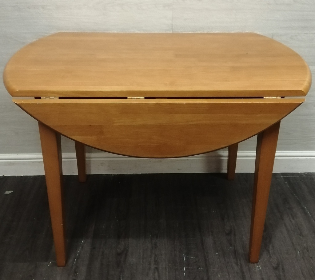 round drop leaf table