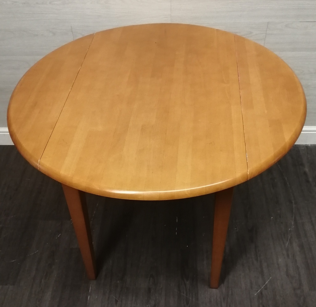 round drop leaf table