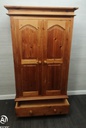 double solid pine  wardrobe with drawer