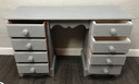 solid PINE ‘Grey' eight DRAWER DESK / DRESSING TABLE