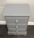 Grey shabby chic Three Drawer Bedside Chest