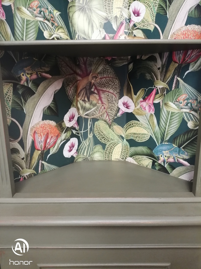 stunning painted corner display unit