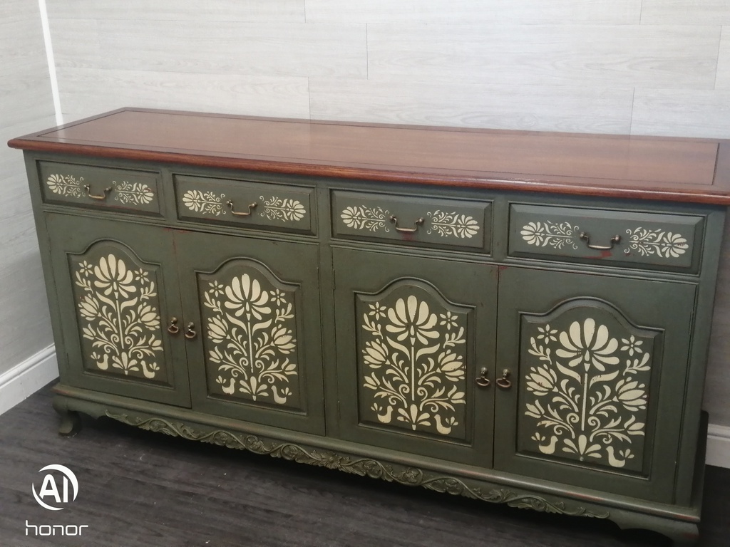 stunning large painted sideboard