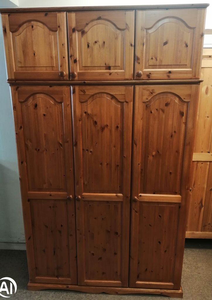 solid pine topbox triple wardrobe