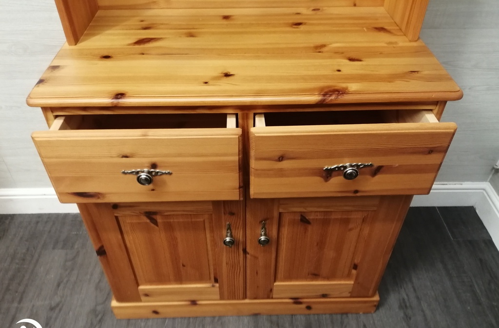 double glazed pine dresser