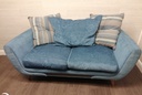 DFS teal blue  Two Seater Sofa