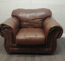 large quality brown leather three peice suite