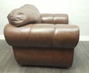 large quality brown leather three peice suite