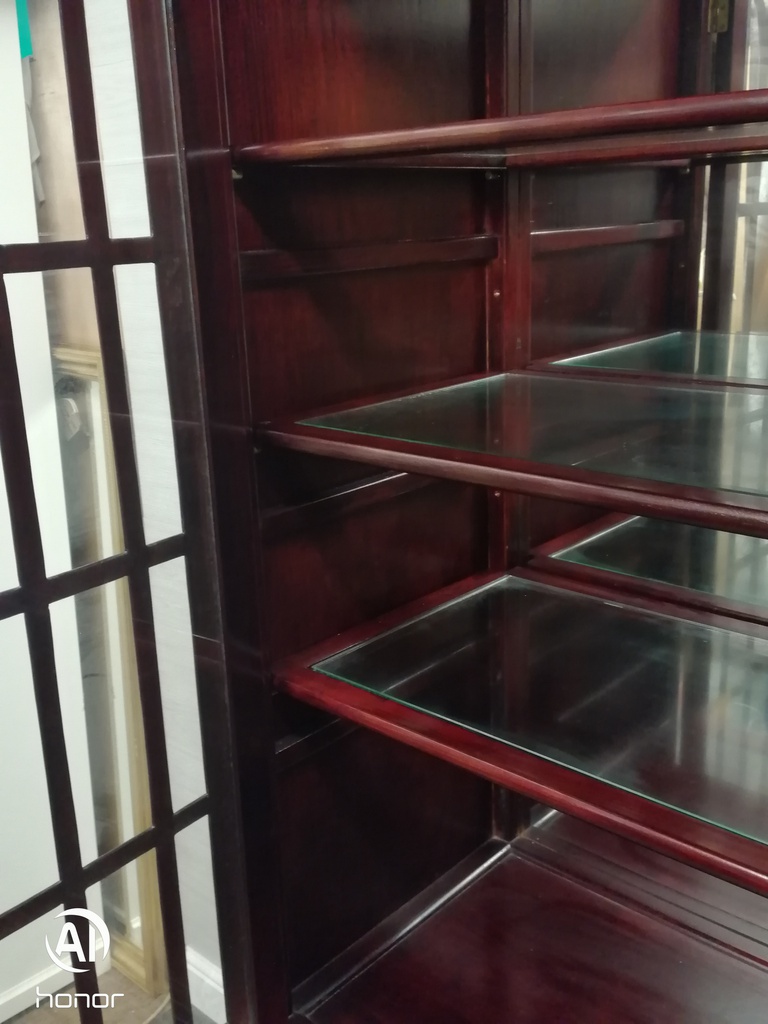 Oriental Style Glazed Top Display Unit