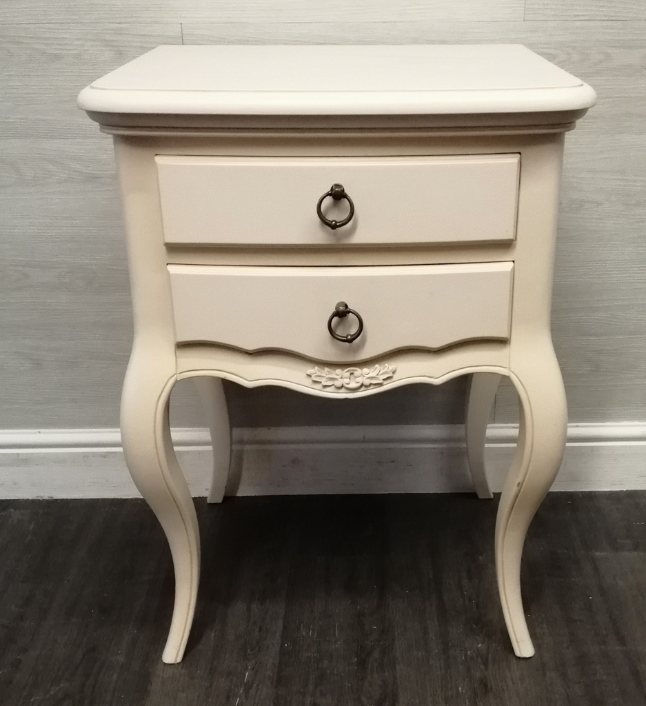 lovely  john lewis cream bedside single drawer bedside table