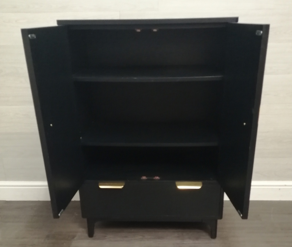 modern black cupboard unit