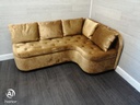 lovely neat gold corner sofa