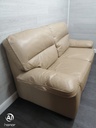 Quality  beige leather  sofa