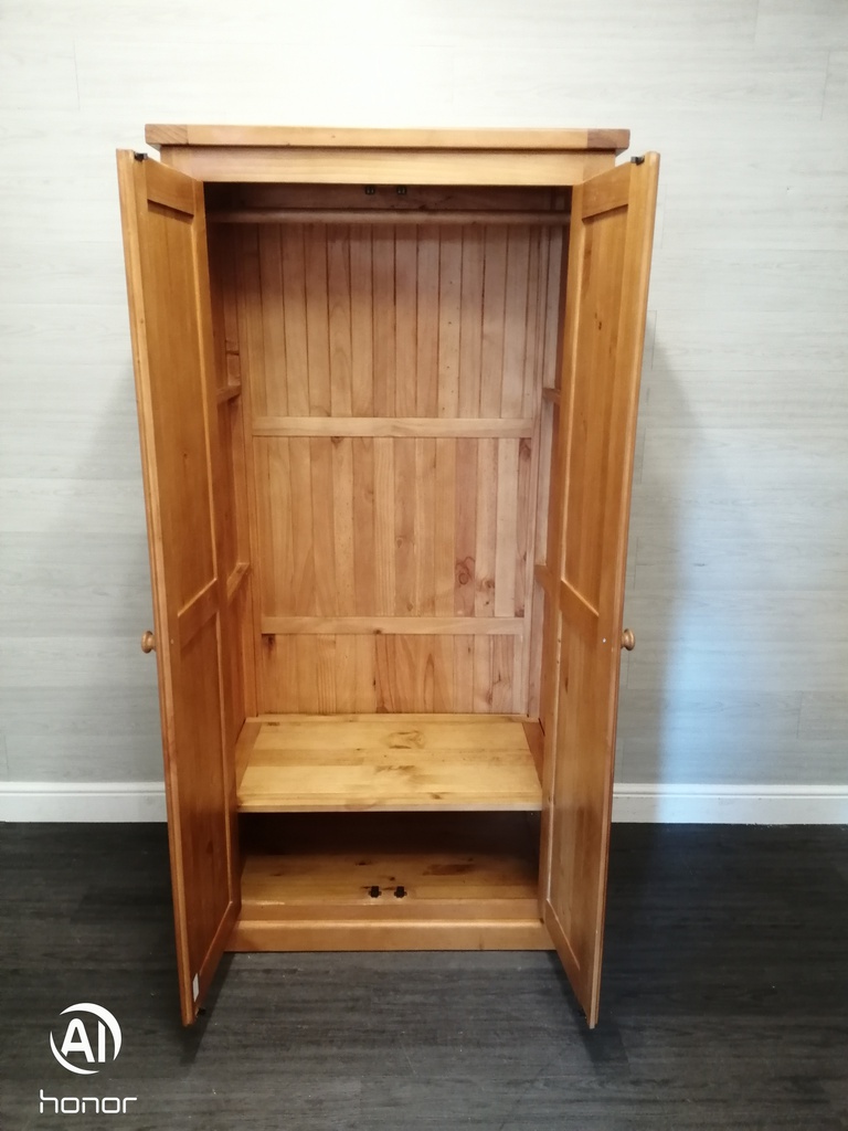 QUALITY SOLID PINE DOUBLE WARDROBE