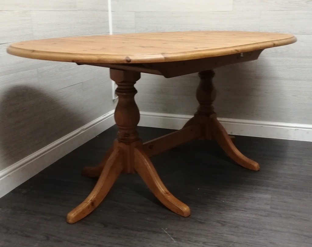 Oval Pine Extending Dining Table