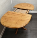 Oval Pine Extending Dining Table