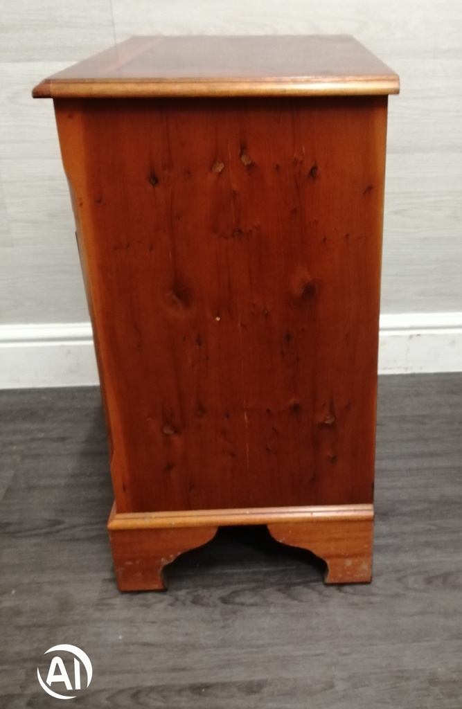 neat yew repro chest of drawers