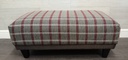 lovely grey check coffee table footstool