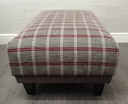 lovely grey check coffee table footstool