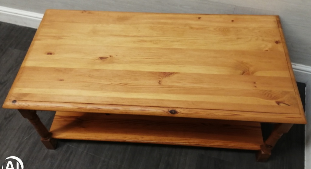 solid pine TWO TIER COFFEE TABLE