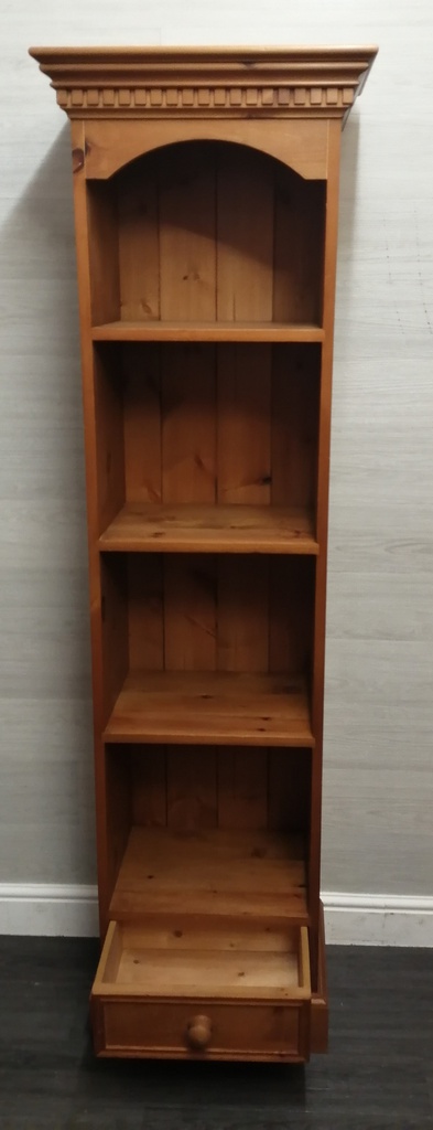 SLIM LINE NARROW PINE BOOKCASe