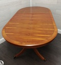 classic repro yew  EXTENDING TABLE AND 6 CHAIRS