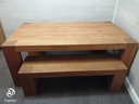 Quality Oak  Dining Table  &amp; Bench Set