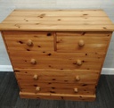 QUALITY SOLID PINE CHEST OF FIVE DRAWERS