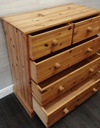 QUALITY SOLID PINE CHEST OF FIVE DRAWERS