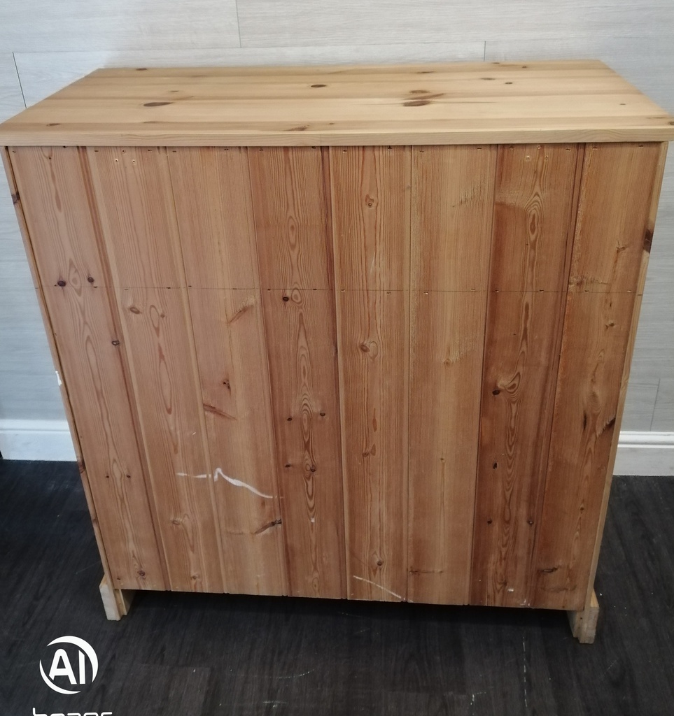 QUALITY SOLID PINE CHEST OF FIVE DRAWERS