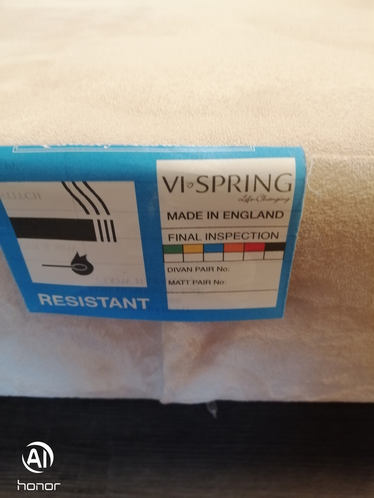 3ft Vi-SPRING Sprung Top Divan Base on legs