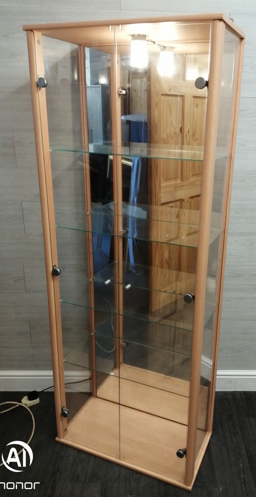 modern glass display unit