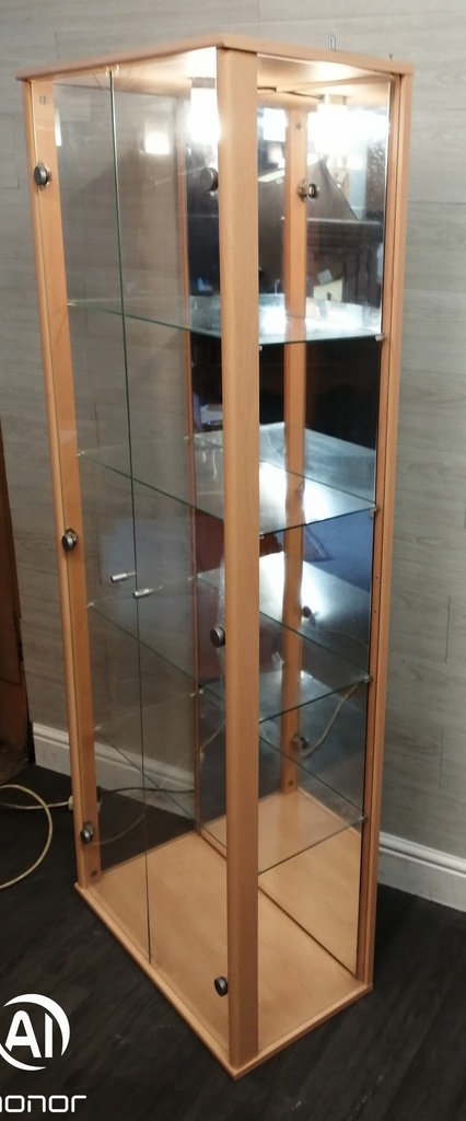 modern glass display unit