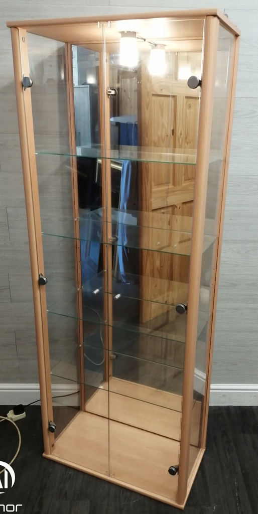 modern glass display unit