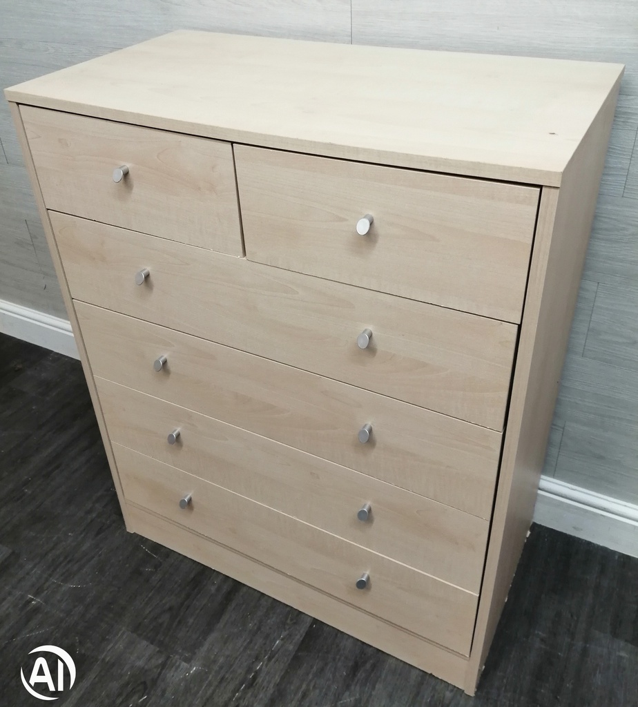 chest of six drawers