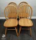 SET OF four hoop BACK DINING CHAIRS