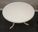 neat round white SHABBY CHIC SOLID PINE DINING TABLE