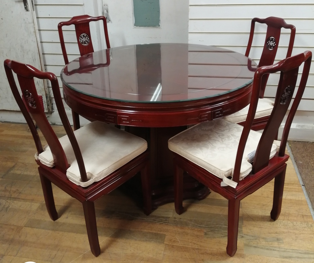 LOVELY oriental style  TABLE &amp; four CHAIRS