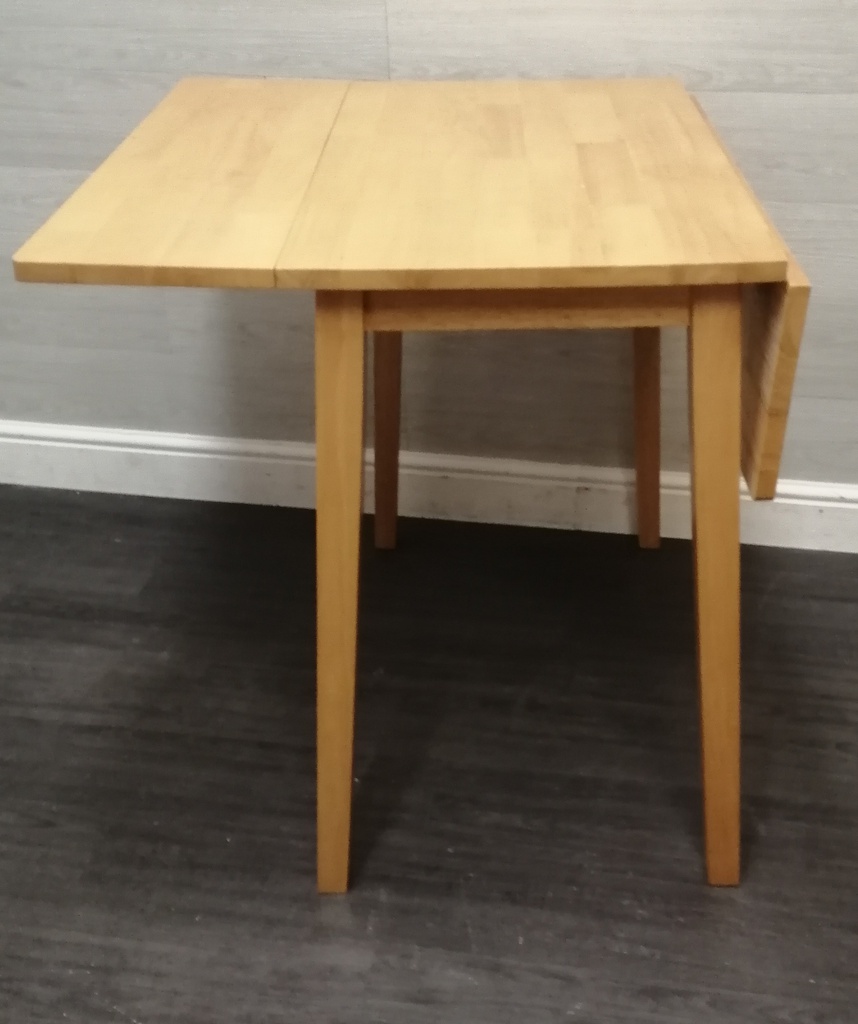 very neat small drop leaf dining table