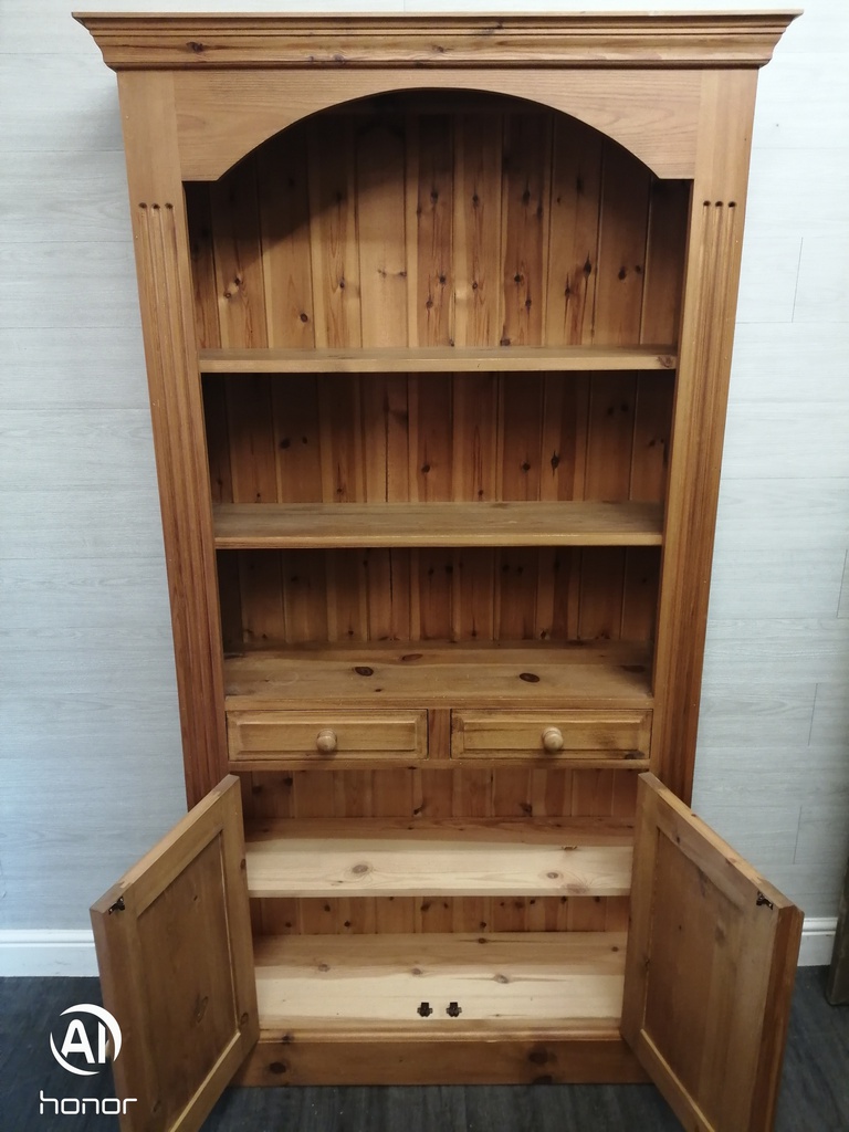 solid pine CUPBOARD BASE BOOKCASE