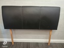 5ft brown faux leather headboard