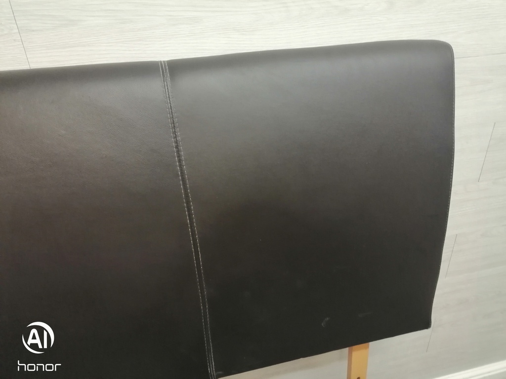 5ft brown faux leather headboard