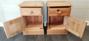 pair of solid pine bedside cupboards