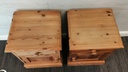 pair of solid pine bedside cupboards