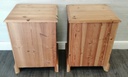 pair of solid pine bedside cupboards